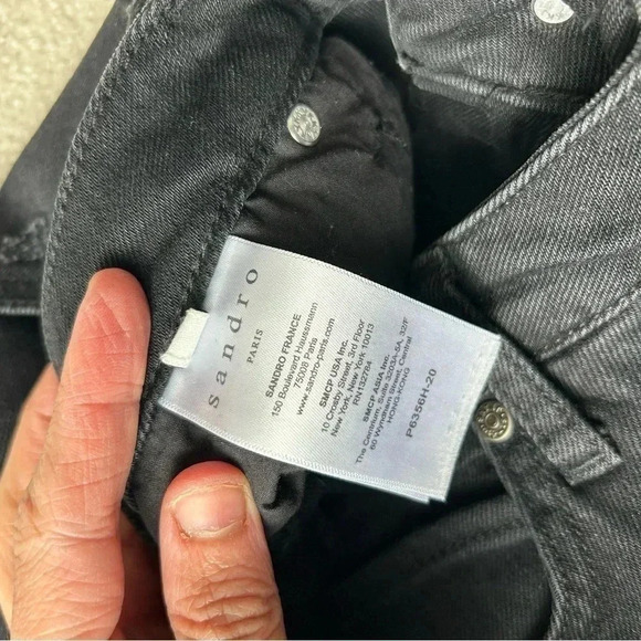 Sandro Paris STRAIGHT-CUT JEANS WITH RAW  EDGES - Picture 13 of 15